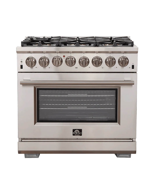 FORNO Capriasca 36″ Freestanding Dual Fuel Range