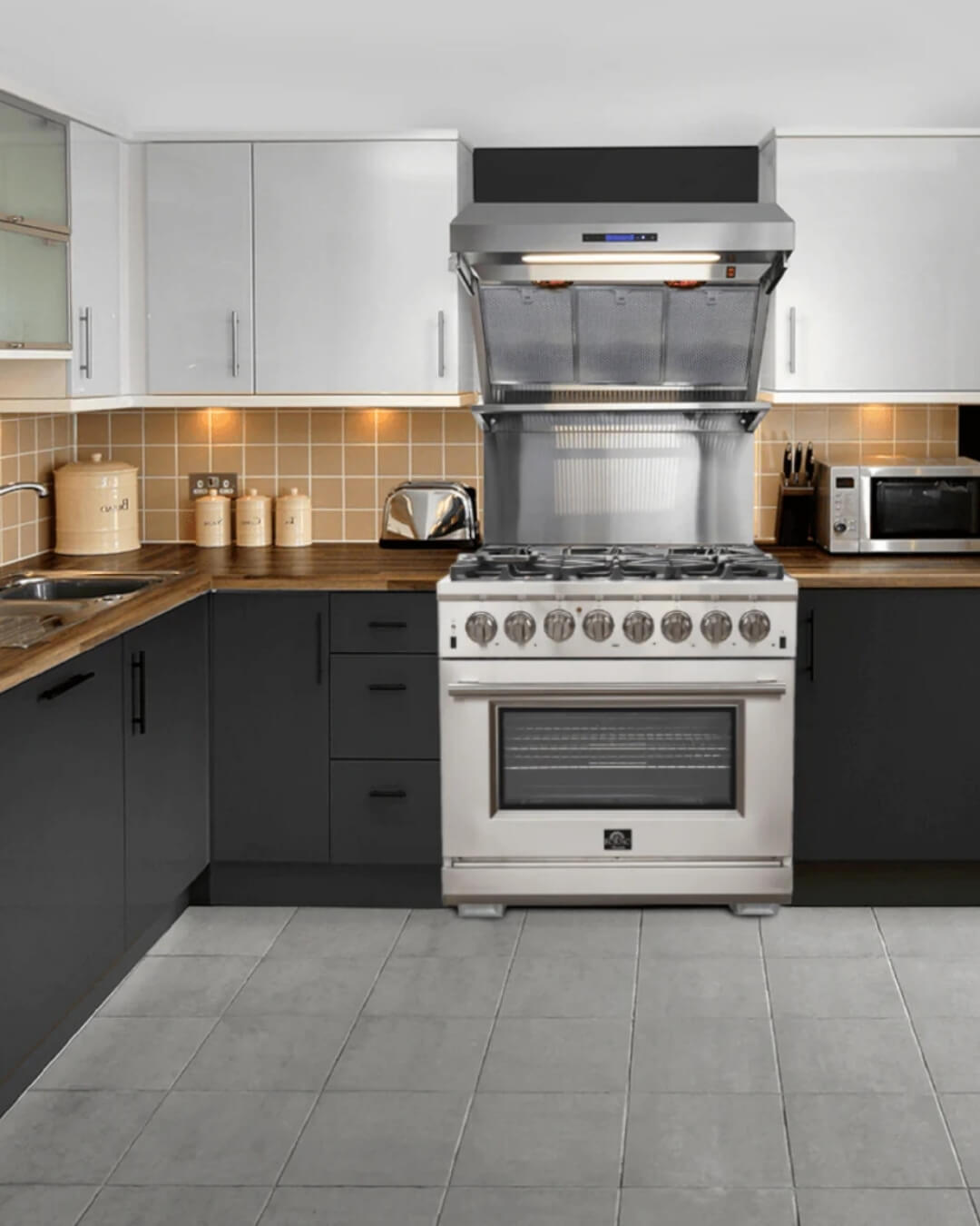 FORNO Cuisinière biénergie autoportante Capriasca 36″