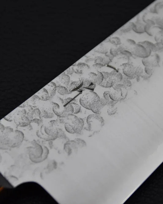 Japanese knife Hitohira T10 Tsuchime Gyuto 180mm Pakka