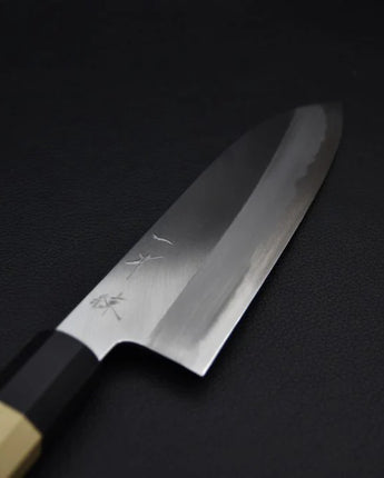 Couteau japonais Hitohira Kikuchiyo Ren Aogami #2 Santoku 180mm Ho