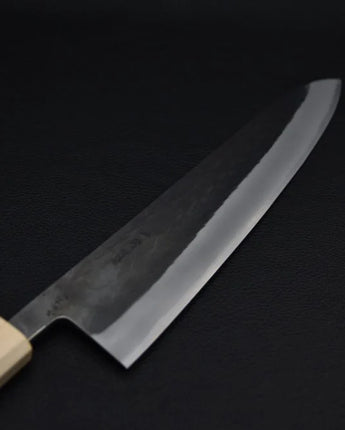 Couteau japonais Hitohira TD Aogami #2 Stainless Clad Kurouchi Gyuto 240mm Walnut