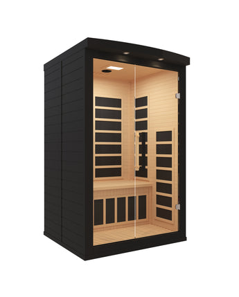 Sauna intérieur infrarouge noir iComfort WES43-1830-BLK pour 2 personnes ***PRÉCOMMANDE POUR OCTOBRE***