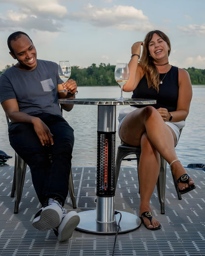 EnerG+ HEA-115J88-Gold Bistro Electric Infrared Heater Table