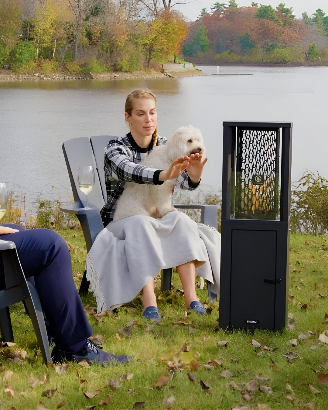 Chauffe-terrasse EnerG+ extérieur à granulés de bois