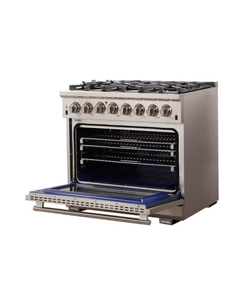 FORNO Capriasca 36″ Freestanding Dual Fuel Range