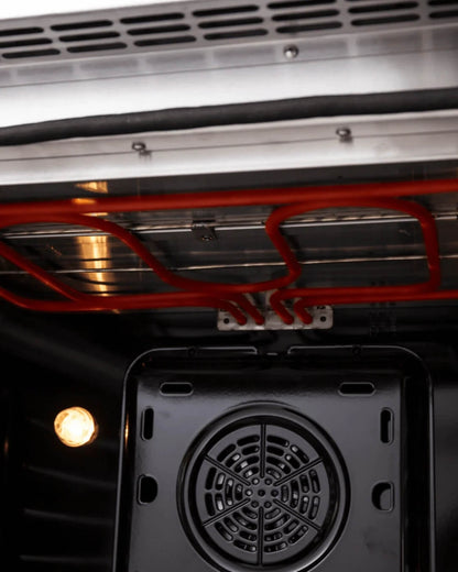 FORNO Galiano Cuisinière biénergie autoportante à porte française de 36 po