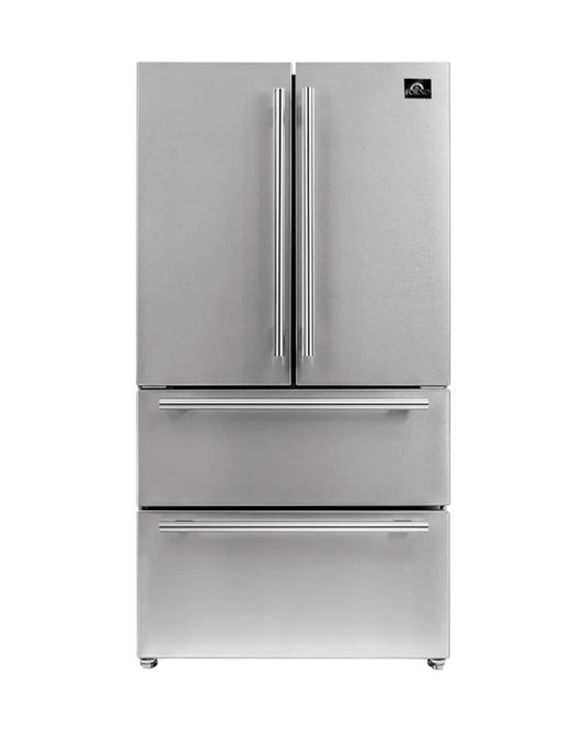 FORNO Moena 36″ French Door 19.2 Cu.Ft. Stainless Steel Refrigerator