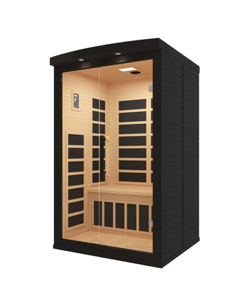 Sauna intérieur infrarouge noir iComfort IC43-1830-BLK pour 2 personnes