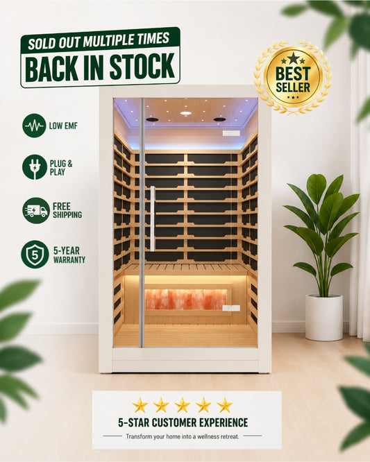 Sauna intérieur infrarouge blanc iComfort IC43-1860-BLANC pour 2 personnes *PRÉCOMMANDE POUR JUILLET 2026