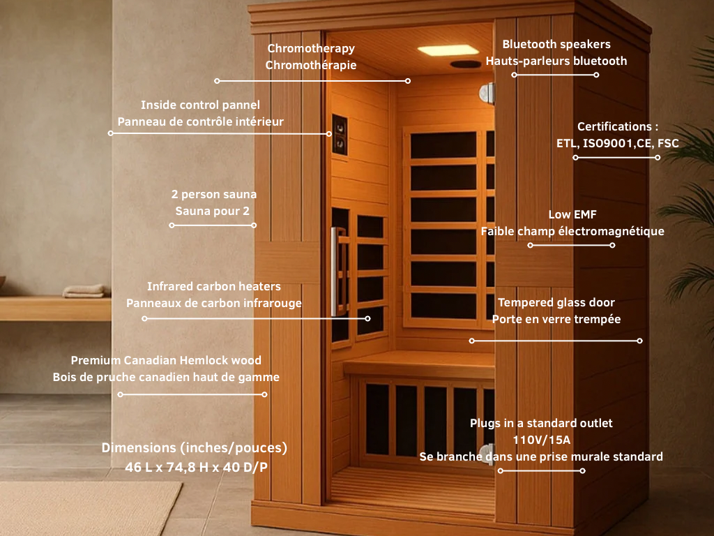 Westinghouse 2 person Infrared Sauna WES43-1725