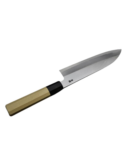 Japanese knife Hitohira Kikuchiyo Ren Aogami #2 Santoku 180mm Ho