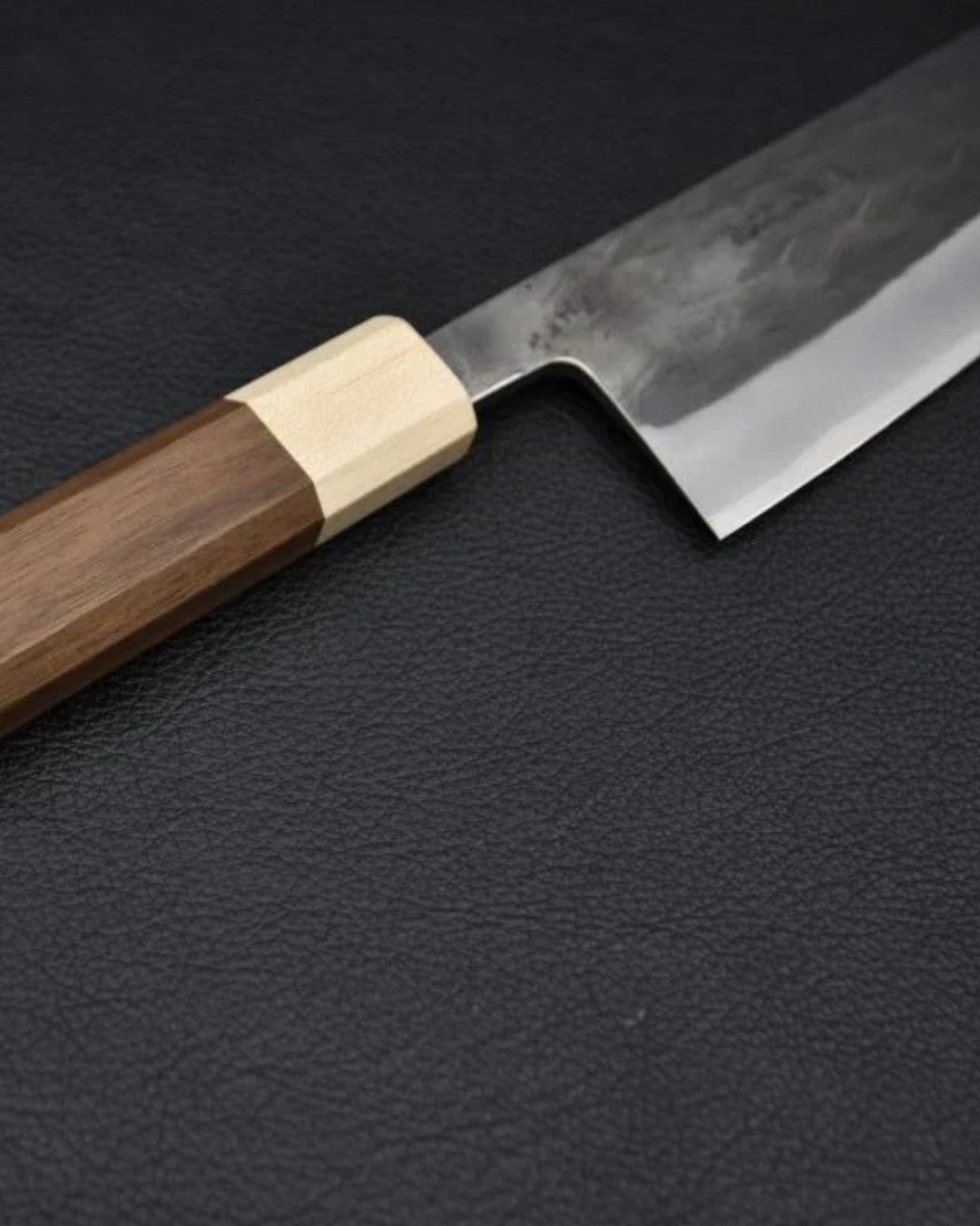Japanese knife Hitohira TD Aogami #2 Stainless Clad Kurouchi Gyuto 240mm Walnut