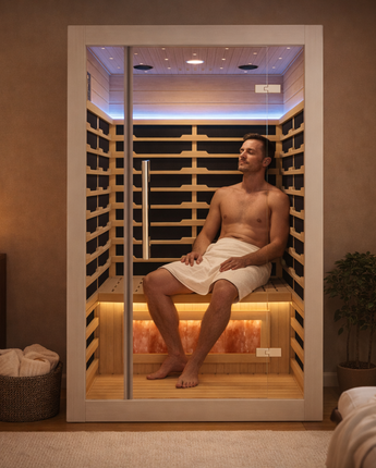 Sauna intérieur infrarouge blanc iComfort IC43-1860-BLANC pour 2 personnes