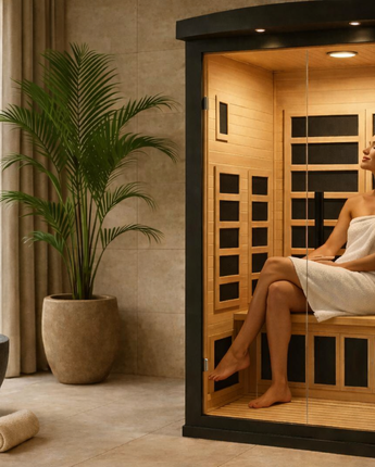 Sauna intérieur infrarouge noir iComfort IC43-1830-BLK pour 2 personnes