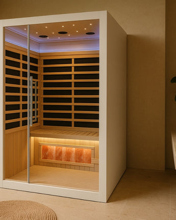 Sauna intérieur infrarouge blanc iComfort IC43-1830-BLANC pour 2 personnes ***PRÉCOMMANDE POUR OCTOBRE***
