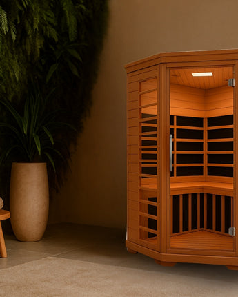 Sauna intérieur infrarouge en angle Westinghouse WES43-2100 pour 1 à 3 personnes 
