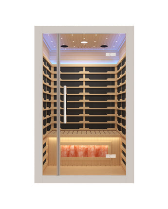 Sauna intérieur infrarouge blanc iComfort IC43-1830-BLANC pour 2 personnes ***PRÉCOMMANDE POUR OCTOBRE***