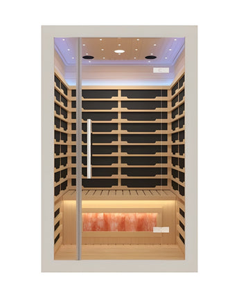 Sauna intérieur infrarouge blanc iComfort IC43-1860-BLANC pour 2 personnes