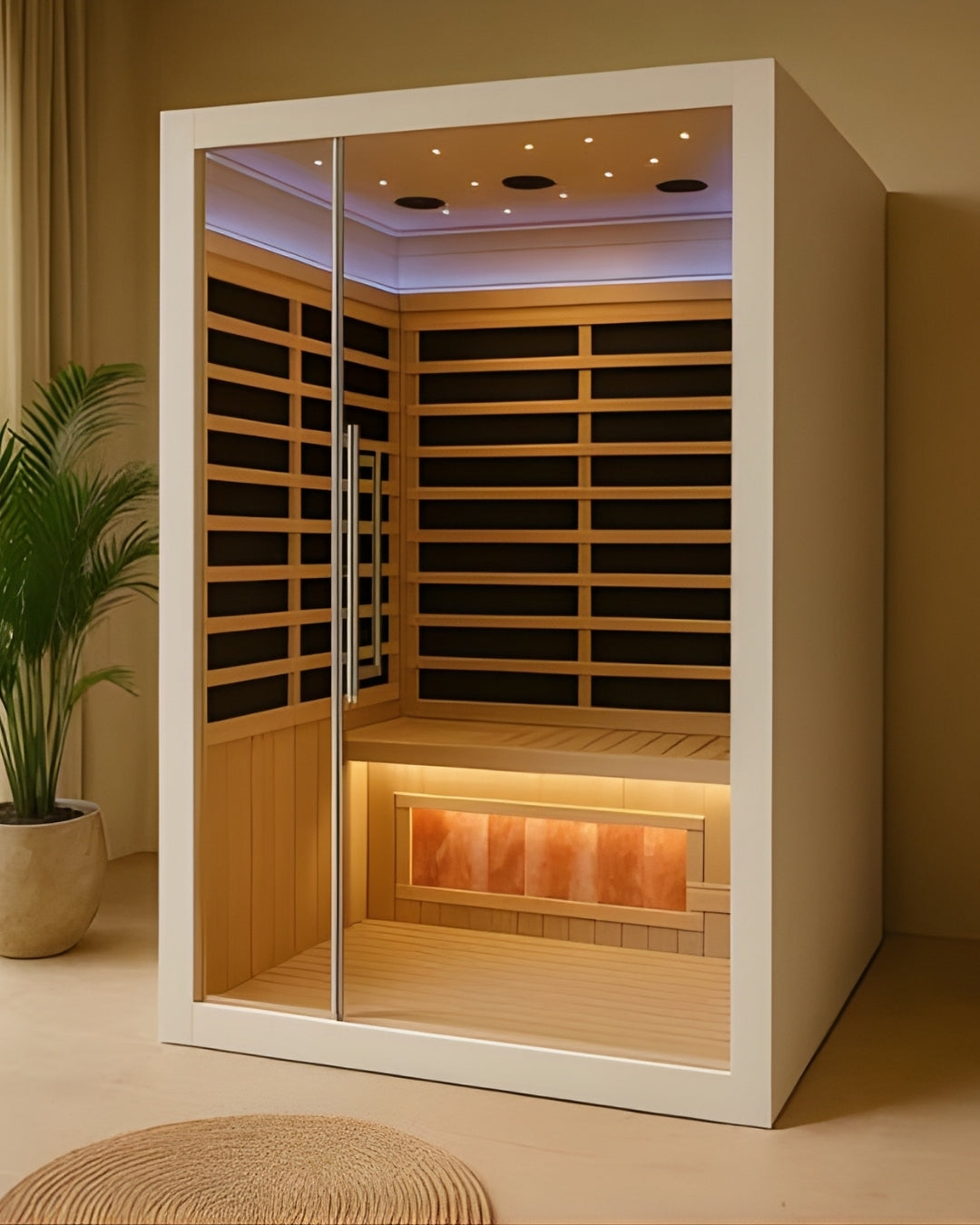 Sauna intérieur infrarouge blanc iComfort IC43-1860-BLANC pour 2 personnes