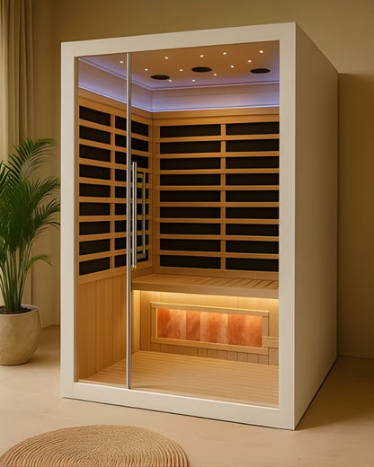 Sauna intérieur infrarouge blanc iComfort IC43-1860-BLANC pour 2 personnes