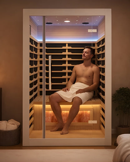 Sauna intérieur infrarouge blanc iComfort IC43-1860-BLANC pour 2 personnes